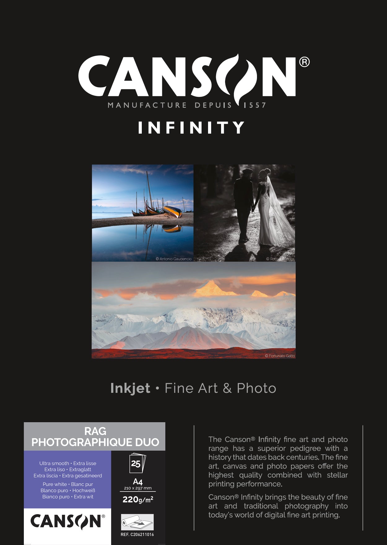 Canson Infinity Rag Photographique Duo 210g