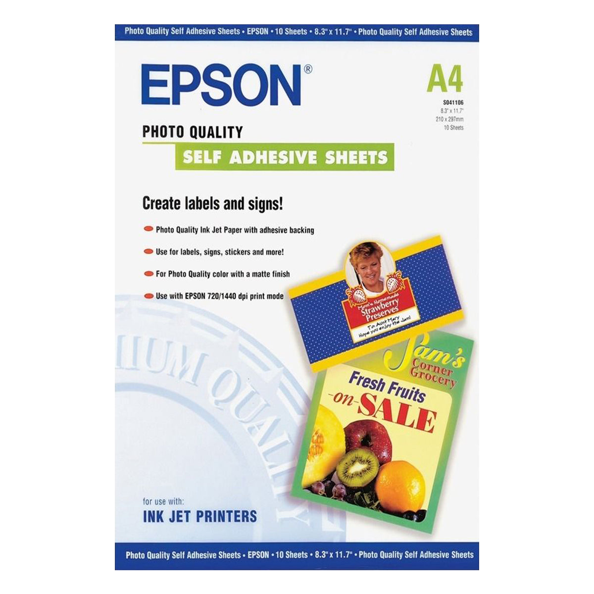 Epson Photo Quality Self Adhesive Sheets