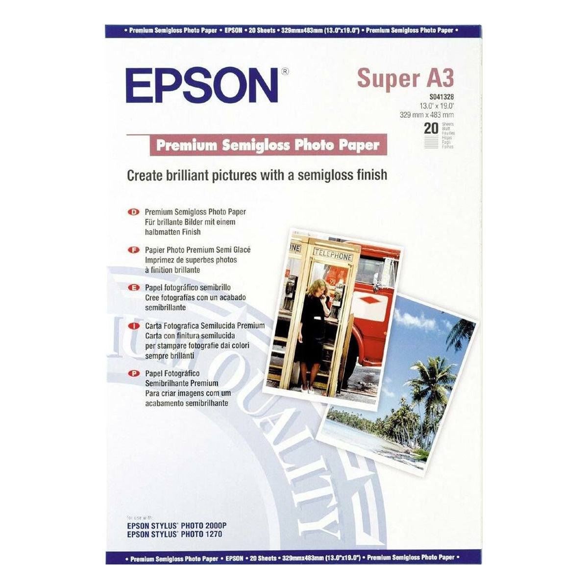 Epson Premium Semigloss Photo Paper 250g