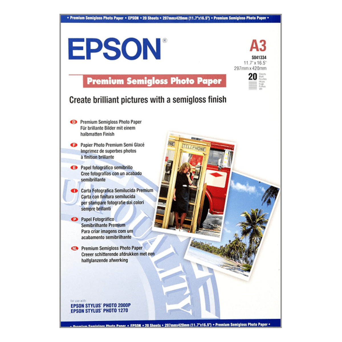 Epson Premium Semigloss Photo Paper 250g